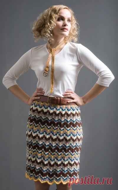 Юбка в полоску.