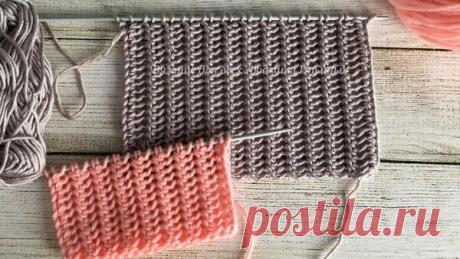 Узор спицами Шевронный стежок