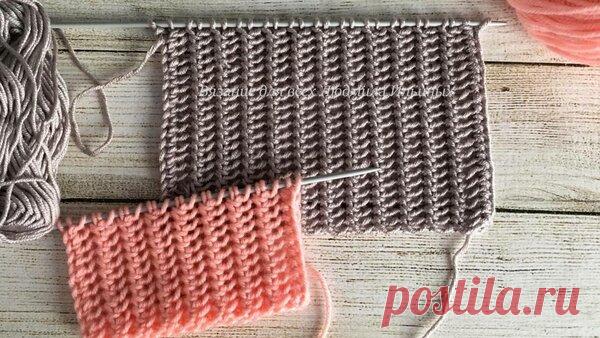 Узор спицами Шевронный стежок