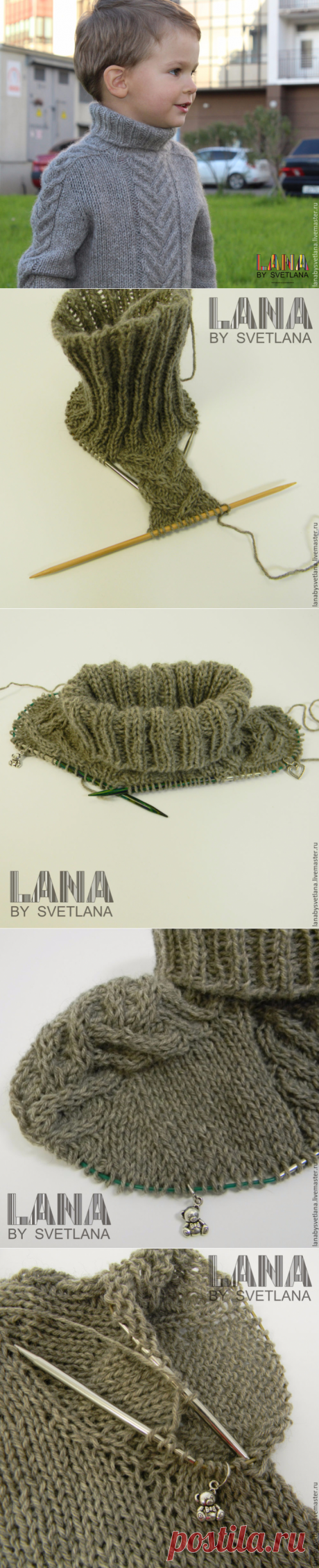 Вяжем бесшовный свитер с рукавом-погоном. Очень подробный мастер-класс