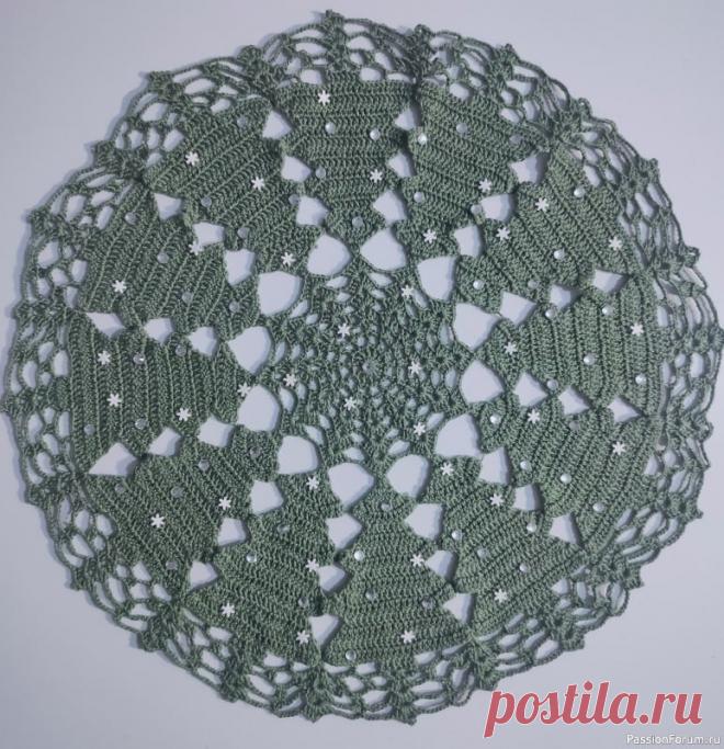 Новогодняя салфетка крючком. Схема | Вязание крючком. Ваши работы