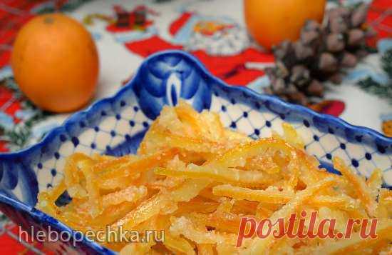 Быстрые цукаты из апельсиновых корочек по методу лучшего повара Москвы-2015 Сергея Ефимова - ХЛЕБОПЕЧКА.РУ - рецепты, отзывы, инструкции*********
Корочки	от 3 апельсинов
Вода для вываривания	примерно 800 мл
Соль	1 ч.л. без верха
Вода для сиропа	1 ст.
Сахарный песок	1 - 1,25 ст.