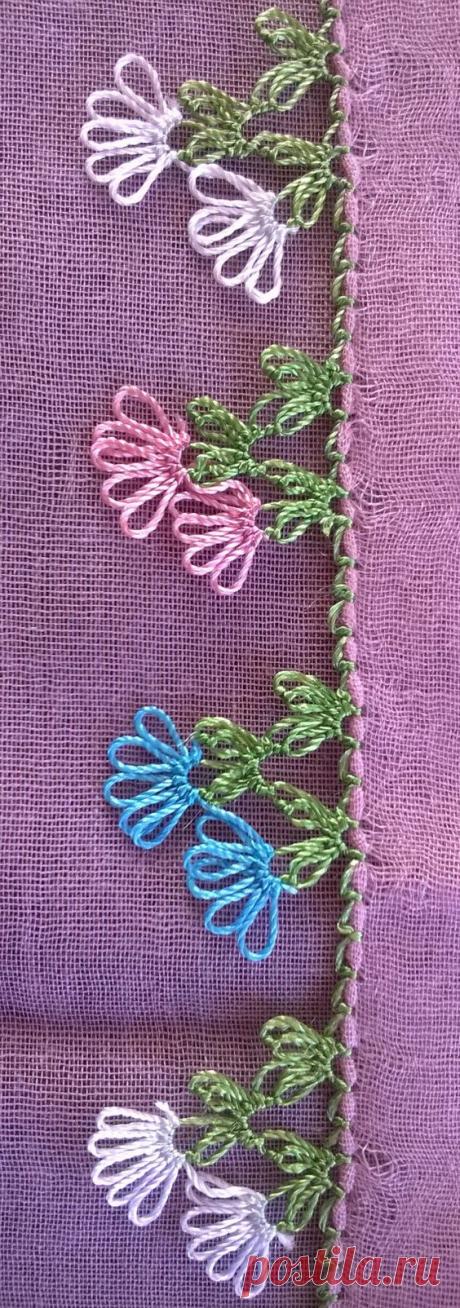 Turkish needle lace oya cotton foulard by Babyfabr on Etsy | oya