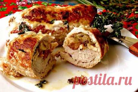 Мясные крученики с опятами — Фактор Вкуса