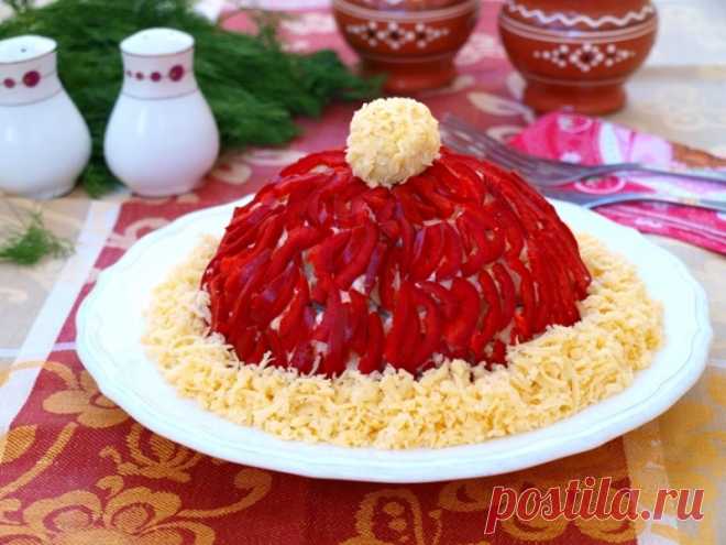Салат «Шапка деда Мороза» — Sloosh – кулинарные рецепты