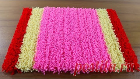 🚲উলের সুতা দিয়ে অসাম পাপোশ আইডিয়া 💙 Make Awesome Doormat With Woolen Threads 💚