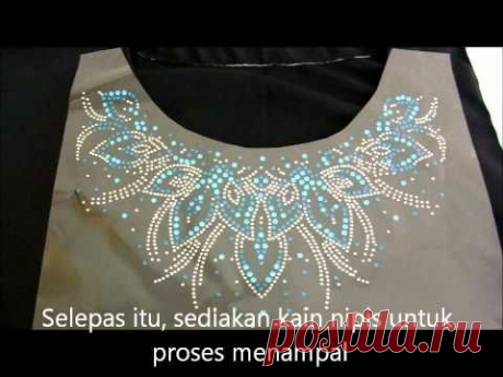 Tips menampal iron on hotfix di atas baju - YouTube