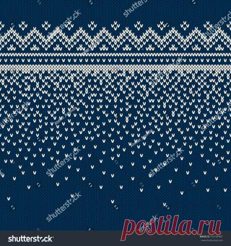 Рождественский дизайн свитера Бесшовные узор вязания - вектор | Векторный клипарт 316185401 - Shutterstock