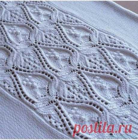 Нереально красивый узор на спицах