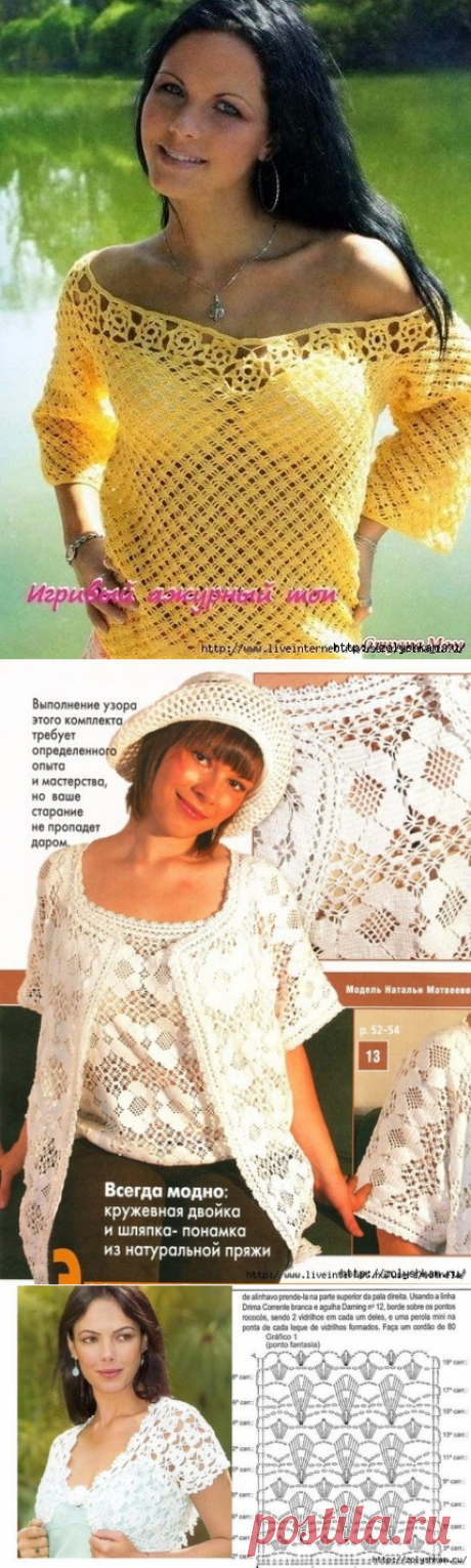 Вязание красивые узоры (крючок)