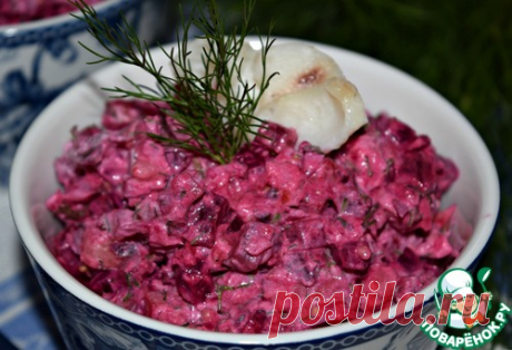 Салат со свеклой и рыбой "Зимний" - кулинарный рецепт