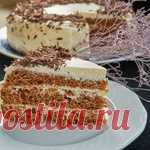 Мокрый торт со сметанным кремом