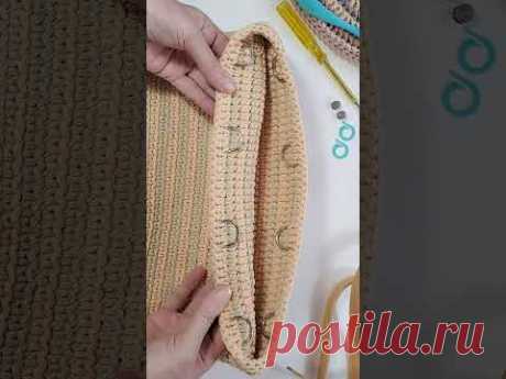 Вместо отверстий полукольца! #вязание #crochet #handmade #творчество #ручкидлясумки