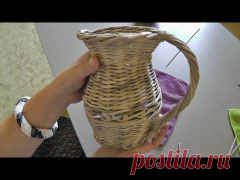 КУВШИН из газетных трубочек. Мастер-класс