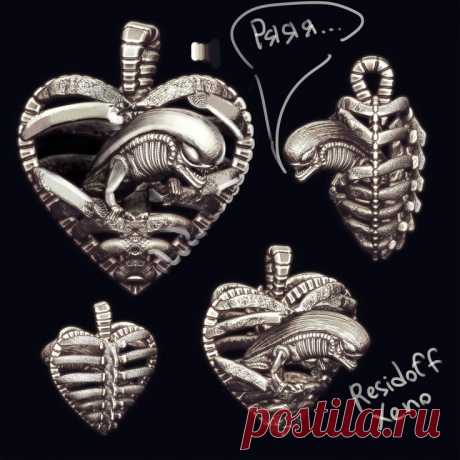 pendant with chestburster wip
Few days ago watched new Alien movie. Got some inspiration, so here is some wip
pendant with chestburster
#xenomorph #alien #jewelry #zbrush #3d #stl #pendant #neckplace #xeno #silver #gold #residoff
H.R. Giger Inspired , Alien Newborn Pendant, Chestburster, Prometheus , Xenomorph, Protomorph , Covenant , Alien Baby, 3d printed Jewellery