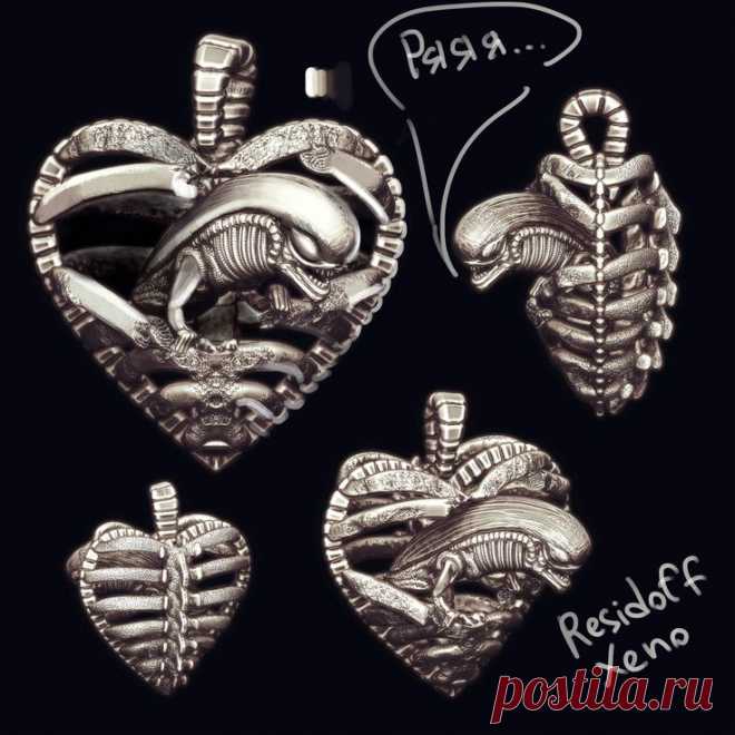 pendant with chestburster wip
Few days ago watched new Alien movie. Got some inspiration, so here is some wip
pendant with chestburster
#xenomorph #alien #jewelry #zbrush #3d #stl #pendant #neckplace #xeno #silver #gold #residoff
H.R. Giger Inspired , Alien Newborn Pendant, Chestburster, Prometheus , Xenomorph, Protomorph , Covenant , Alien Baby, 3d printed Jewellery