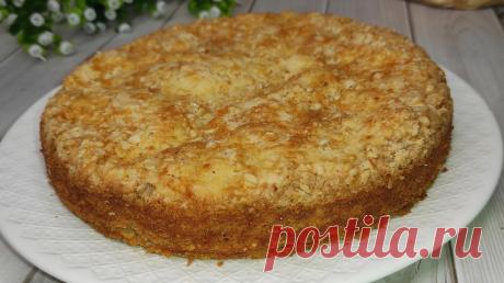 Обалденный СМЕТАННИК с овсяными хлопьями. Вкуснейший ПИРОГ за 15 минут + время на выпечку. | Алла Фомина | Дзен