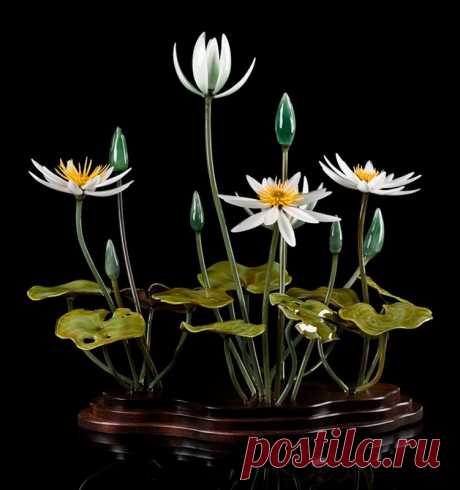 Роскошные цветы из стекла в технике фьюзинг — Рукоделие