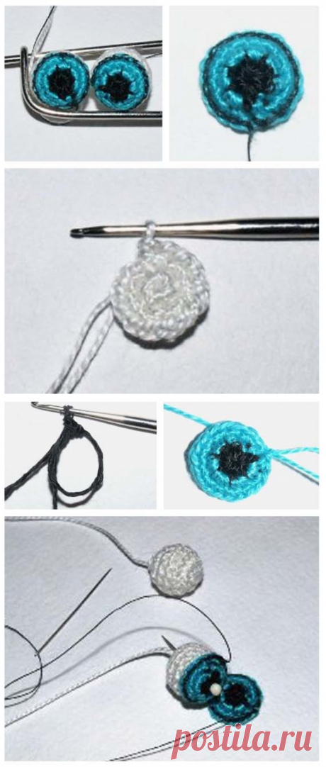 KNITTED EYES FOR TOYS