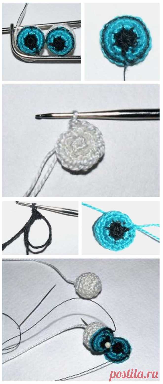KNITTED EYES FOR TOYS
