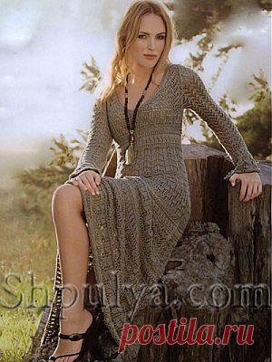 Платье в романтическом стиле, вязаное спицами — Шпуля - сайт о вязании