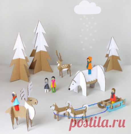 Для детей из картона игрушки. | ИГРУШКИ СВОИМИ РУКАМИ