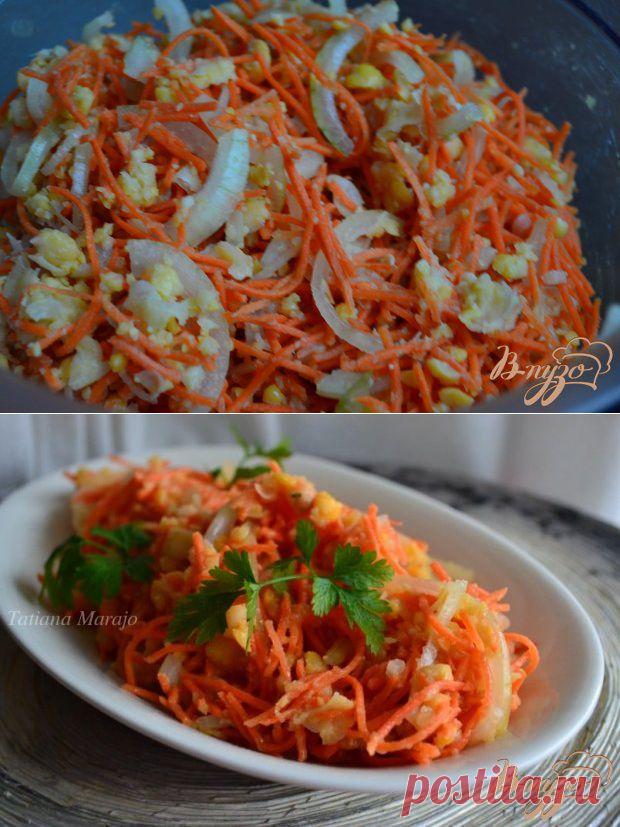 Острый морковный салат с нутом