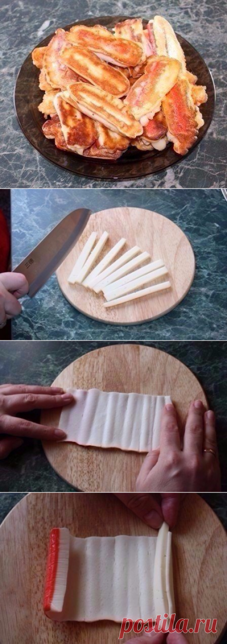 Крабовые палочки в кляре с сыром