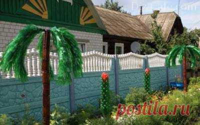 Своими руками. Пальма из пластиковых бутылок