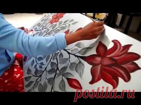 Making of "Magnolias" - Acrylic Painting by Malathi