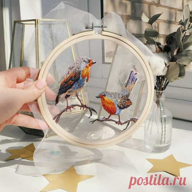Невесомая вышивка гладью от рукодельницы из Москвы | Мир Вышивки | Яндекс Дзен