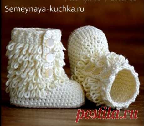 Пинетки КРЮЧКОМ (80 моделей + схемы вязания). | Семейная Кучка