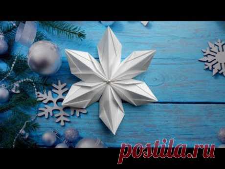 Снежинка из бумаги своими руками
