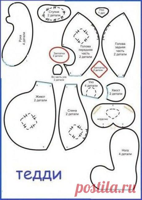 Выкройка знаменитого медвежонка Me To You | HandMade