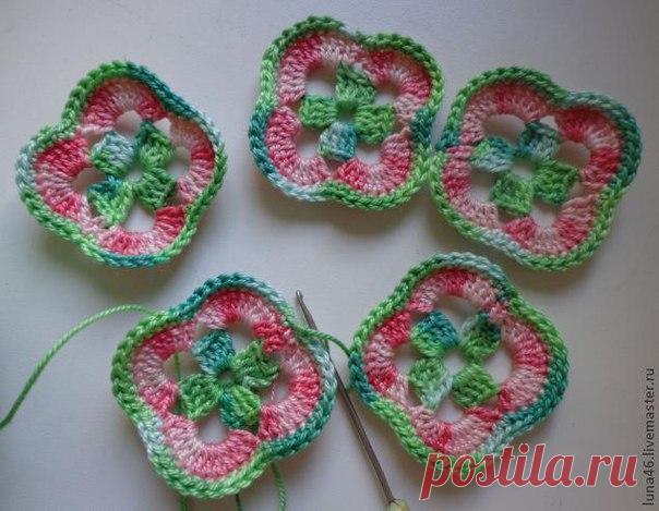 Объёмный цветок крючком (Уроки и МК по ВЯЗАНИЮ) | Журнал Вдохновение Рукодельницы
