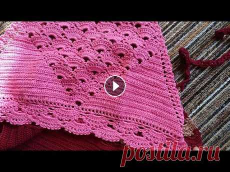 Топ крючком - Как вязать Узор Ракушки - Летняя одежда /  Summer clothes - crochet top Я расскажу как связать обновку на лето - простой и легки топ крючком Также смотрите другие мои завершенные уроки вязание летней одежды: 1. 2. 3. и не ...