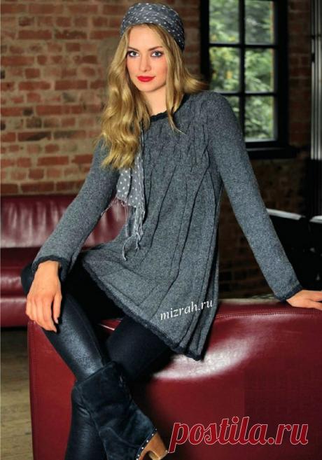 Удачная модель: туника спицами. 3 размера