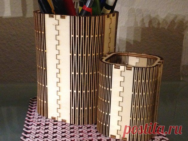 Customizable FlexiRoast Wooden Pen Stand by funlab - Thingiverse