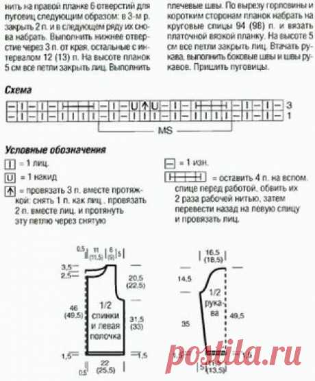 Жакет спицами.