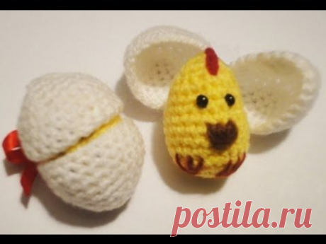 Цыплёнок в скорлупе Часть 2 Вязание крючком Chick in shell Part 2