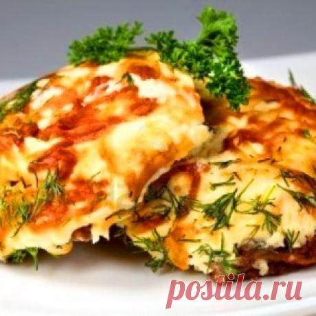 Мясо с грибами и помидорами в фольге