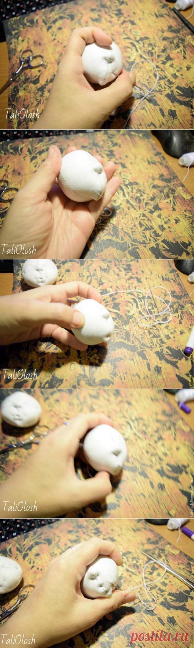 Создание объемной текстильной кукольной головки. Часть первая - Ярмарка Мастеров - ручная работа, handmade