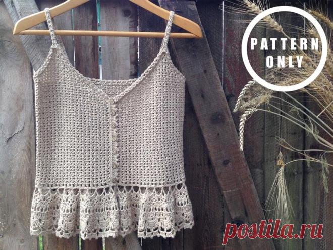 Summertime Vintage Crochet Top Pattern Crochet Tank Top | Etsy