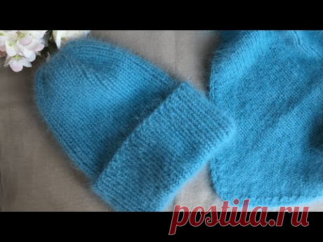 ВЯЖЕМ САМЫЙ ПОПУЛЯРНЫЙ КОМПЛЕКТ ИЗ ПУХА НОРКИ ШАПОЧКА + КОСЫНКА (БАКТУС)!