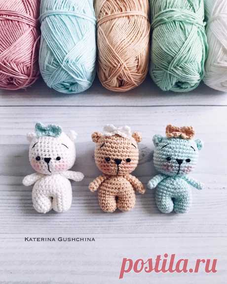 Маленькие мишки крючком амигуруми | AmiguRoom
