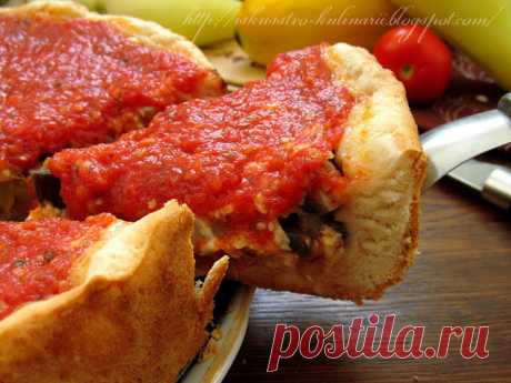 Постигая искусство кулинарии... : Глубокая пицца по-чикагски (Chicago-style deep dish pizza).