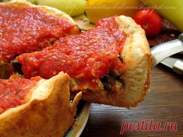 Постигая искусство кулинарии... : Глубокая пицца по-чикагски (Chicago-style deep dish pizza).