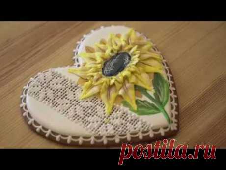Расписываем пряник-подсолнух с Викторией Бредис