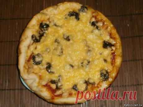 Пицца с курицей и грибами - Пошаговый рецепт с фото