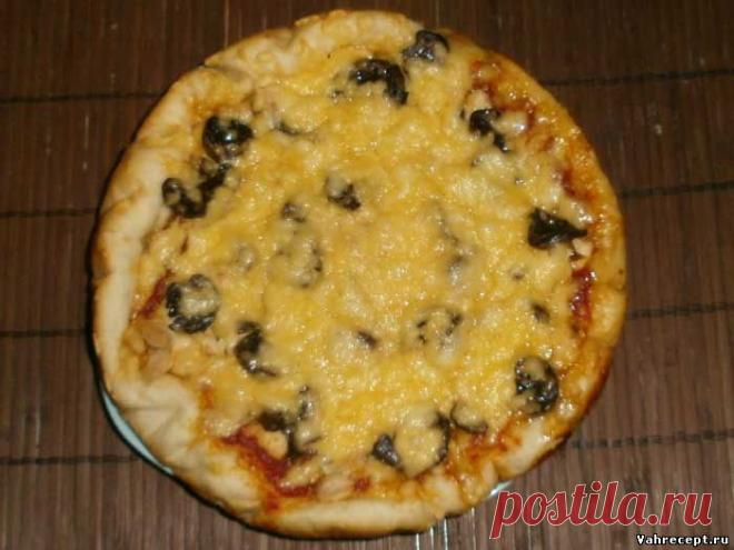 Пицца с курицей и грибами - Пошаговый рецепт с фото